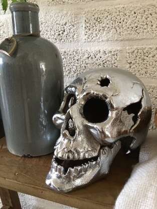 Large Anatomical Skull - Cast Iron - Chrome Nickel